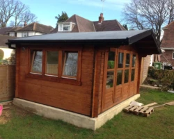 Mal built his cabin on a raised foundation to avoid garden flooding