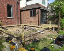 Mals temporary setting out and levelling of a large decked area