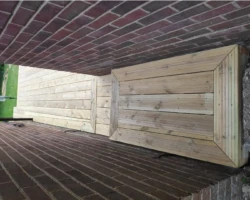 Mals transition step to new picture frame timber decking