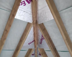 master bedroom cutting complex geometry insulation