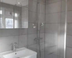 Mals down stairs finished shower other view