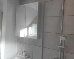 Mals down stairs finished shower