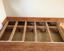 under floor lounge prior to insulation